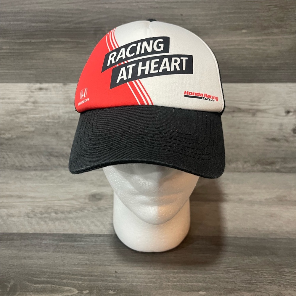 Honda Racing Trucker Black and White Cap
